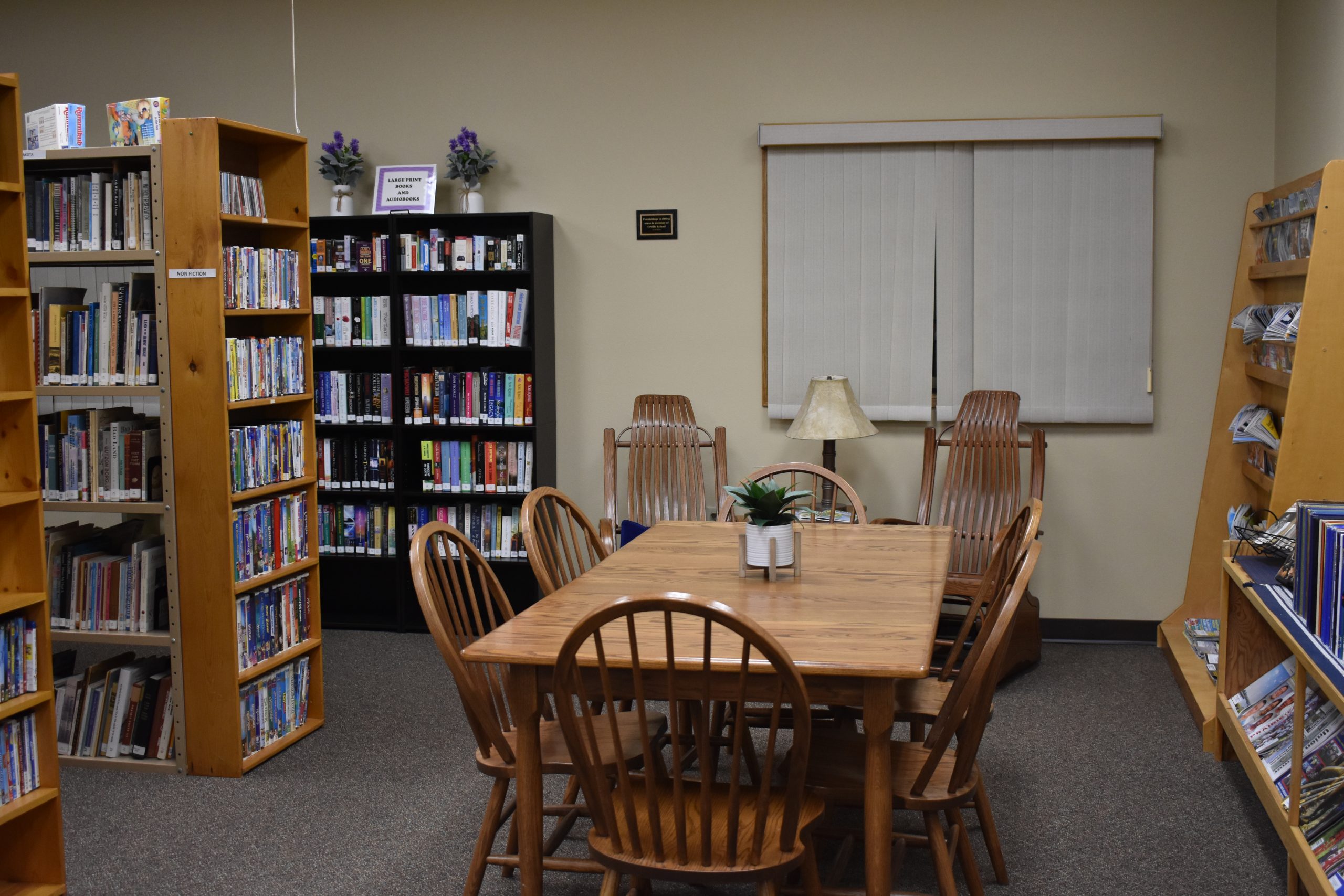 Interior View of books in the Dorothee Pike Memorial Library